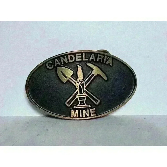 CANDELARIA PARTNERS MINE Solid Brass Metal Belt Buckle Dynabuckle - Picture 1 of 6